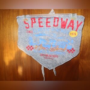 Speedway Vintage Graphic Crop Top - Gray
